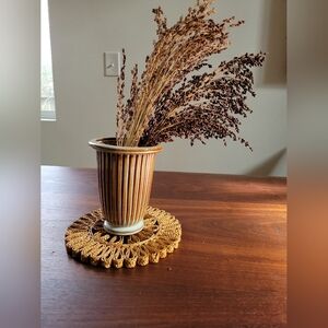 MCM Decor Vintage Textured Pottery Ceramic Vase